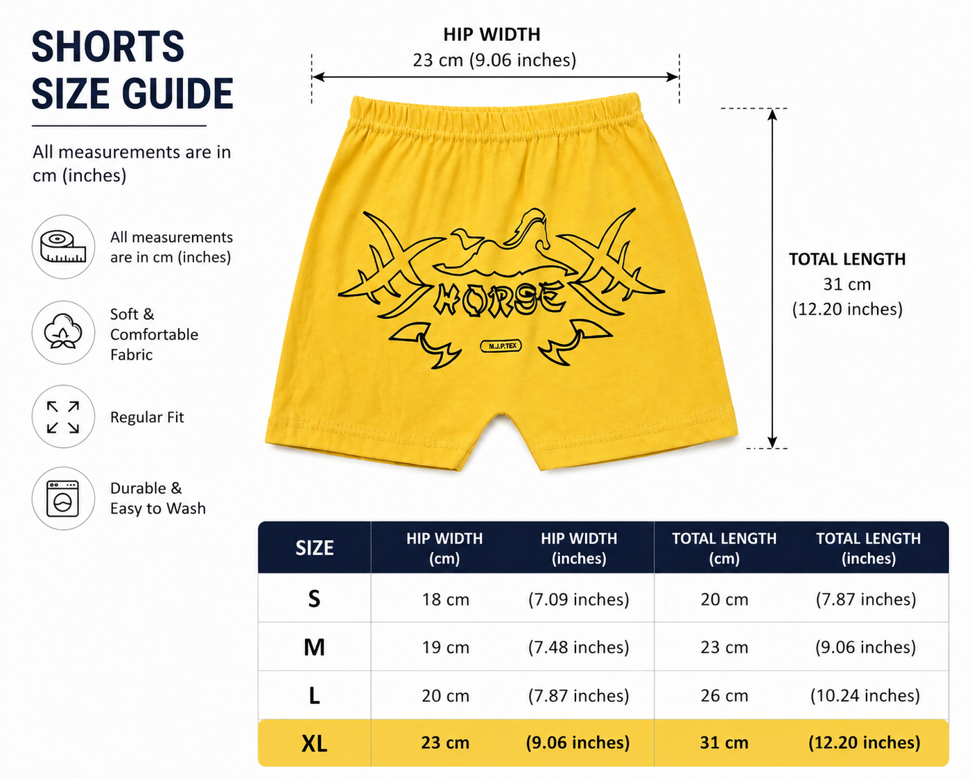 Size chart thumbnail
